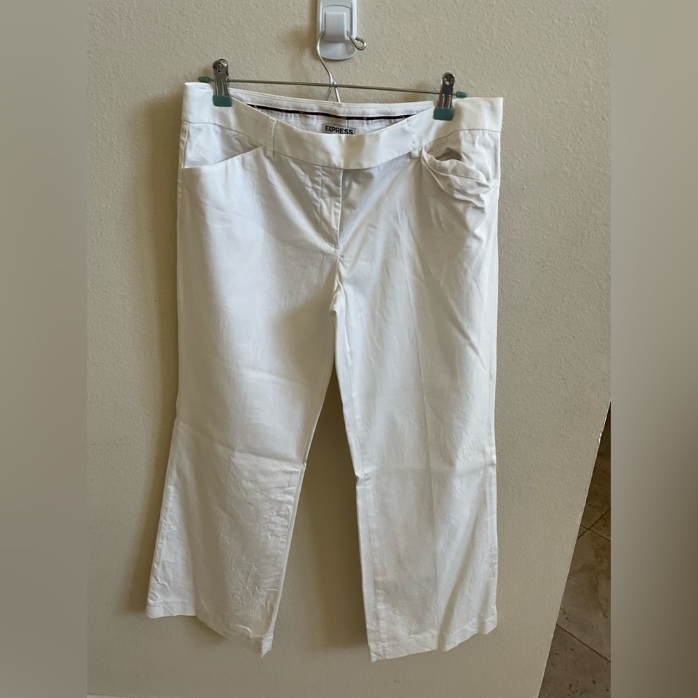 Express Editor White Pants 10 Short